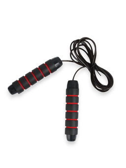 Скакалка спортивная ONLYTOP, 2.8 м, регулируемая, скоростная, с подшипником, чёрная, красная