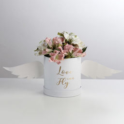 Набор коробок "С крыльями", белый, 3 в 1, 21,5 х 21,5 х 21,5 - 17 х 17 х 16,5 см