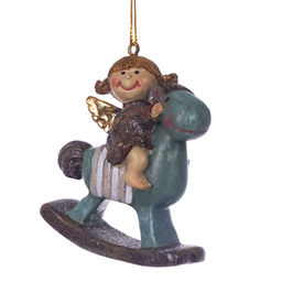 Фигурка декоративная подвесная "Ангел/ Дед Мороз", L5,5 W2 H6 см, 4в.