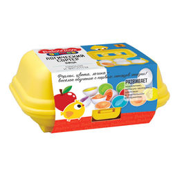 Игрушка-сортер "Яйца. Овощи и фрукты" 6 элем. (70083, "Десятое королевство") 3+