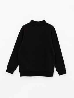 Dik Yaka Bask?l? Uzun Kollu Erkek ?ocuk Sweatshirt - Waikiki фото 2