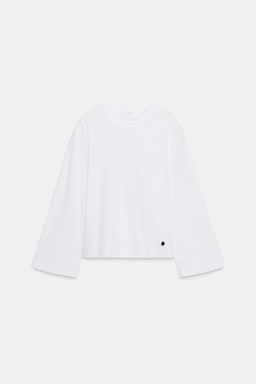 LONG SLEEVE LABEL T-SHIRT - Zara фото 6