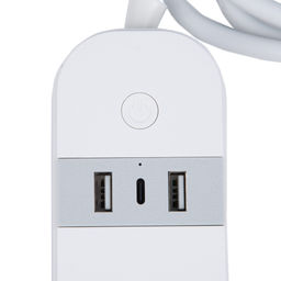 P-GCL4-1,8 A201/UC/WF WHITE Умный сетевой фильтр Wi-Fi, 1.8м (Пвс 3х1,5), 4 гнезда, с/з, 2USB+Type-C (5В, 3A). 16A. До 3680Вт. Голосовое управление+приложение UnielSmart. TM Uniel