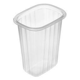 Цена за 50 шт. Контейнер одноразовый из полипропилена 0,5л 10,8х8,2х12,8см, с крышкой, прозрачный (Россия)