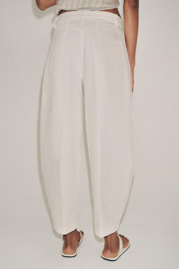 JEANS ZW COLLECTION BARREL TIRO ALTO / Blanco