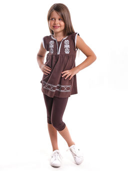 Футболка для девочки UD 1507 кофе - Mini maxi фото 2