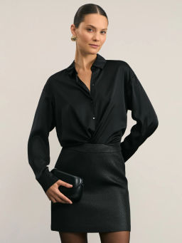 Юбка мини из металлизированной ткани / Zarina