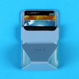 Магнитный кошелёк-подставка Windigo, поддержка Magsafe, для iPhone 12/13/14/15, небесный голубой  фото 18