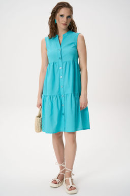 Сарафан Жаркое лето (бирюзовый) - Эльза фото 16