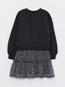 Bisiklet Yaka Bask?l? Uzun Kollu K?z ?ocuk Elbise - Waikiki фото 2