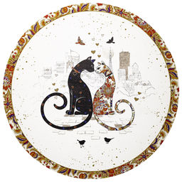 НАБОР ПОДСТАНОВОЧНЫХ САЛФЕТОК ПАРИЖСКИЕ КОТЫ ИЗ 2 ШТ., ДИАМЕТР=38 СМ - Lefard фото 2