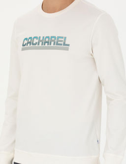 Толстовка с круглым вырезом цвета экрю - Cacharel фото 6