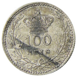 Монета 100 рейс 1910 года Португалия