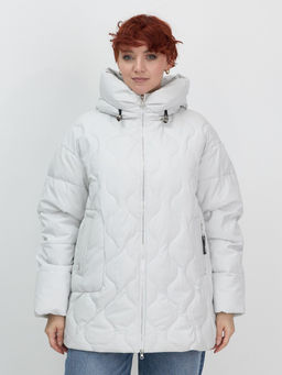 Куртка женская демисезонная с капюшоном серого цвета 1140Sr - Mtforce фото 9