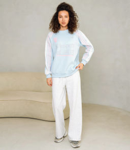 Спортивный костюм #КТ333 (4), голубой, серый меланж