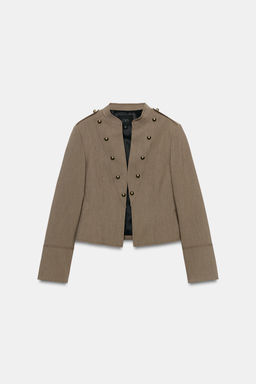 BLAZER CORTA BOTONES / marr?n vigor? - Zara фото 2