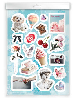 Набор наклеек. Серия "Любимые стикеры" арт. 72044 ЭСТЕТИКА 2 /148х210 мм,