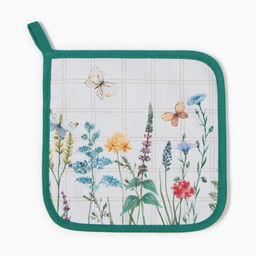 Прихватка Этель Полевые цветы 19х19 саржа,100% х/л,ватин 250г/м2  фото 2