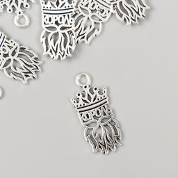 Цена за 10 шт. Декор металл для творчества Король 1,1х2,5 см