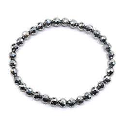 Браслет из терагерца шарик граненый 6мм, 17см