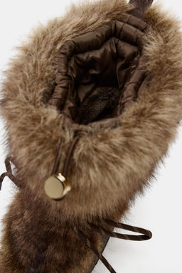 COMBINED FAUX FUR ANKLE BOOTS SKI COLLECTION - Zara фото 23