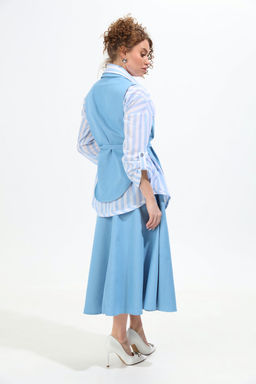 Костюм NIKVA н957-1 голубой и бело-голубые полосы  фото 5