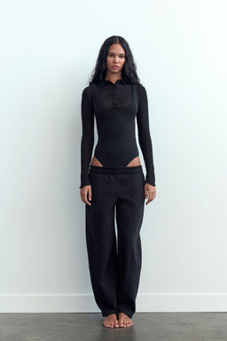 STRAIGHT-LEG PLUSH TROUSERS - Zara фото 2