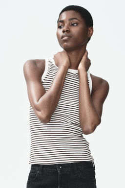 Camiseta sin mangas en algod?n acanalado - H&m фото 11