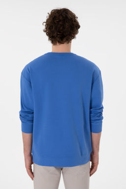 Erkek Comfort Fit Bisiklet Yaka _ndigo Sweatshirt Sepette S_rpriz _ndirim - U.s. polo assn фото 5