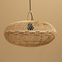 Светильник потолочный из ротанга «Ваю», 1×120 Вт, Е27, 40×40×20 см