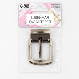 Пряжка для ремня, 5,7 4 см, 29 мм, цвет чёрный никель - Арт узор фото 6