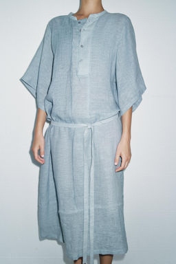 LIMITED EDITION LINEN BLEND SHIRT DRESS - Zara фото 10