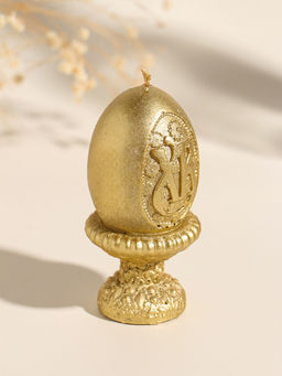 Свеча пасхальная Яйцо на подставке ХВ, 5?9 см, лак, золотистый