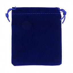 Мешочек подарочный Синий бархатный 9х7см
