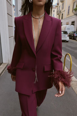 FEATHER CUFF BLAZER - Zara фото 2