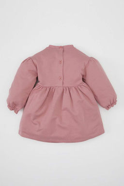 Платье с длинными рукавами и цветочным принтом для маленьких девочек - Defacto фото 5