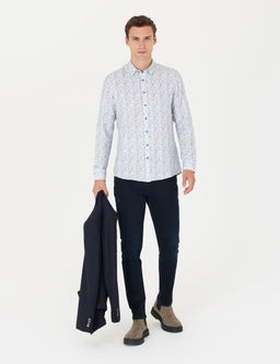 Mavi Slim Fit Uzun Kollu G_mlek