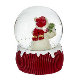 Фигурка декор в стекл шаре "Мишка/Снеговик/Дед Мороз/Олень", D 6.5 см, L6,5 W6,5 H9 см, 4в.