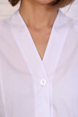 Халат женский 192 CVC. Цвет: белый - Стильб фото 4