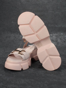 08-PEY186-2 PINK Босоножки женские (натуральная кожа)