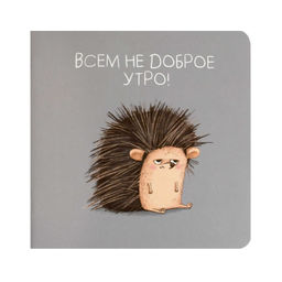 Блокнот, 130х130 мм, 32 л, арт. 71169 СОННЫЙ ЁЖ / Блок - белый офсет 65 г/м?, дизайнерский блок , мя