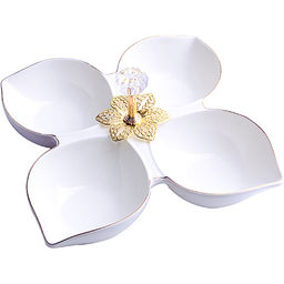 60044 Менажница фарфор 4 секц 20х20х5 LR (х24)