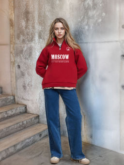 Толстовка женская с зип-воротником Moscow - Yollochka фото 8