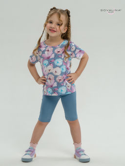 Костюм Актив лиловые одуванчики-деним - Sovalina фото 6