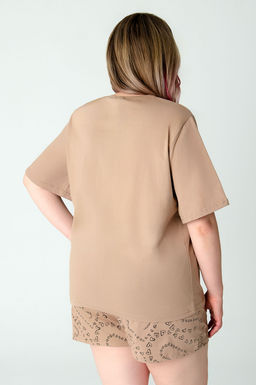 Арт. 9163 Пижама с шортами 50-58 (5 шт) Цвет:коричневый - Калинка фото 5