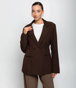 Жакет #КТ20723, тёмно-коричневый