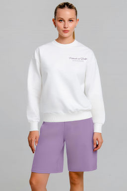 Арт. 5343 Костюм женский с шортами 42-50 (5 шт) Цвет:верх- белый, низ- олива - Калинка фото 20