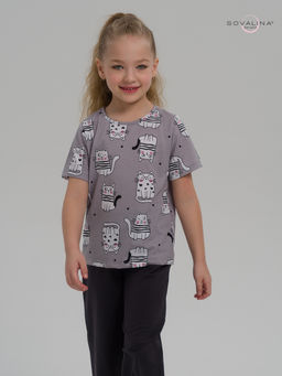 Костюм Лето котейки на сером-фуме - Sovalina фото 15