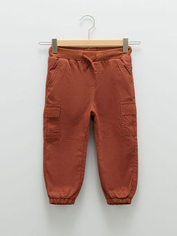 Beli Lastikli Basic Pamuklu Erkek Bebek Jogger Pantolon