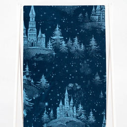 Полотенце махровое 6с102.413ж1 Зимняя сказка(джинс) 81х160см